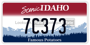 7C373  license plate in ID