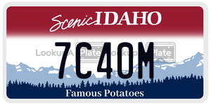 7C40M  license plate in ID