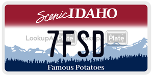7FSD  license plate in ID