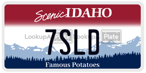 7SLD  license plate in ID