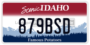 879BSD  license plate in ID