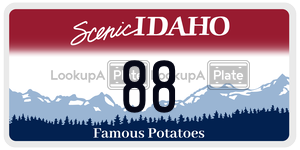88  license plate in ID