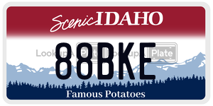 88BKE  license plate in ID