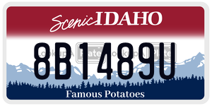 8B1489U  license plate in ID