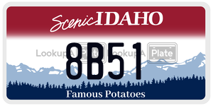 8B51  license plate in ID