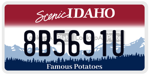 8B5691U  license plate in ID