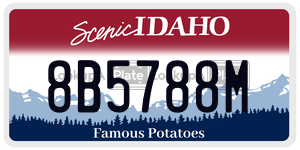 8B5788M  license plate in ID