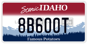 8B600T  license plate in ID