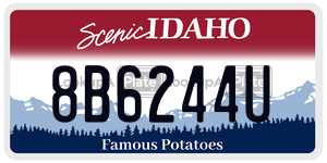 8B6244U  license plate in ID