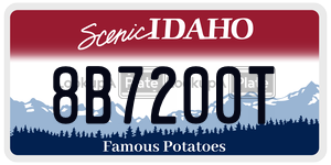 8B7200T  license plate in ID
