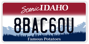 8BAC60U  license plate in ID