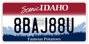 8BAJ88U  license plate in ID
