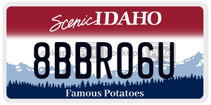 8BBR06U  license plate in ID