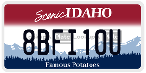 8BFI10U  license plate in ID