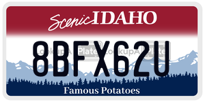 8BFX62U  license plate in ID