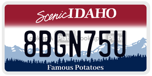 8BGN75U  license plate in ID