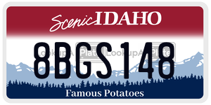 8BGS148  license plate in ID
