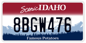 8BGW476 license plate in Idaho