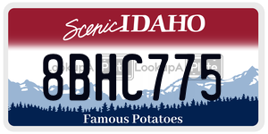 8BHC775  license plate in ID