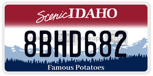 8BHD682  license plate in ID