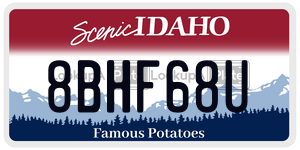 8BHF68U  license plate in ID
