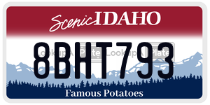 8BHT793  license plate in ID