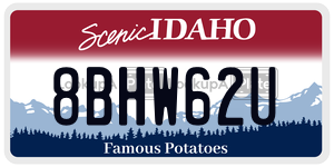 8BHW62U  license plate in ID