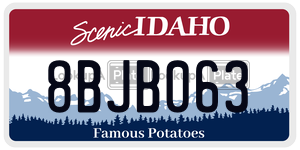 8BJB063  license plate in ID