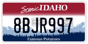 8BJR997  license plate in ID