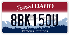 8BK150U  license plate in ID