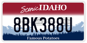 8BK388U  license plate in ID