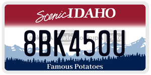 8BK450U  license plate in ID