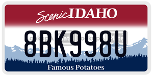 8BK998U license plate in Idaho