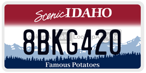 8BKG420  license plate in ID