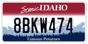 8BKW474  license plate in ID