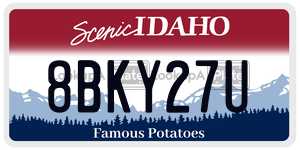8BKY27U  license plate in ID