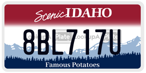 8BL717U  license plate in ID