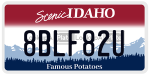 8BLF82U  license plate in ID