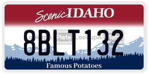 8BLT132  license plate in ID