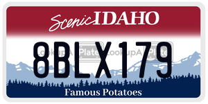 8BLX179  license plate in ID