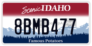 8BMB477  license plate in ID