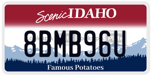 8BMB96U  license plate in ID