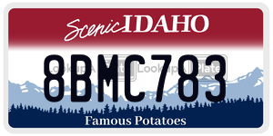 8BMC783  license plate in ID