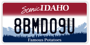 8BMD09U  license plate in ID
