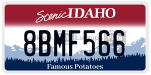 8BMF566  license plate in ID