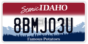8BMJ03U  license plate in ID