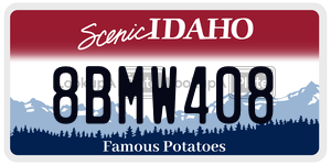 8BMW408  license plate in ID