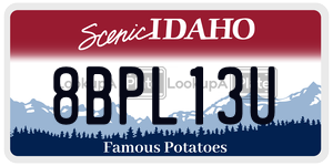 8BPL13U  license plate in ID