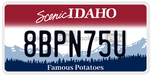 8BPN75U  license plate in ID