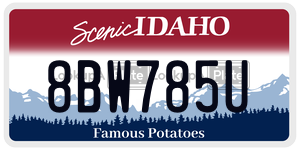 8BW785U  license plate in ID